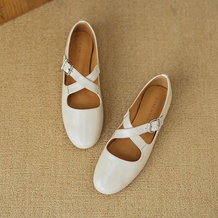 Womens Genuine Leather Shoes Classic Fit