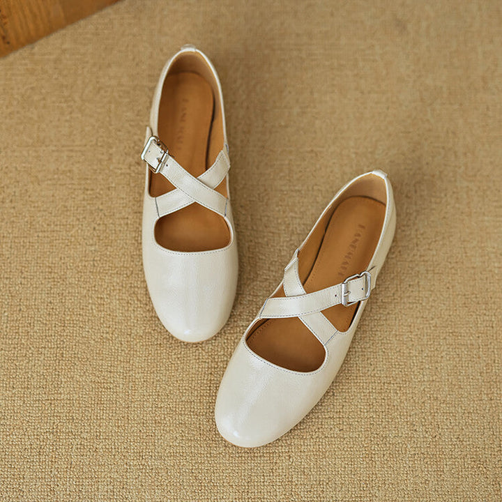 Womens Genuine Leather Shoes Classic Fit