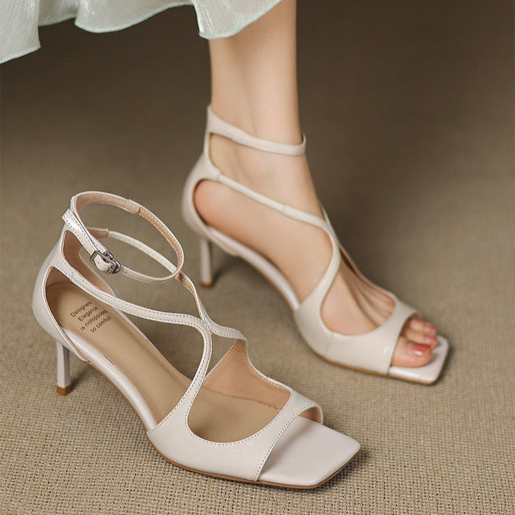 Womens Genuine Leather Heels Classic Fit - BritishMode