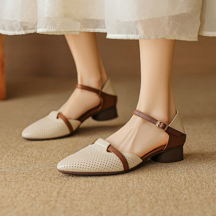 Womens Genuine Leather Heels Classic Fit