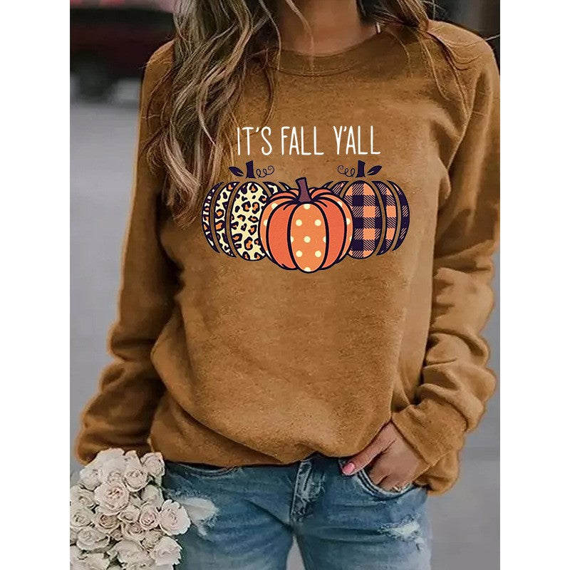 Womens Sweatshirt Cotton Graphic Relaxed Fit
