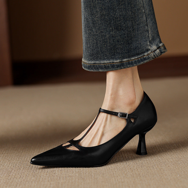 Womens Pumps Genuine Leather Classic Fit