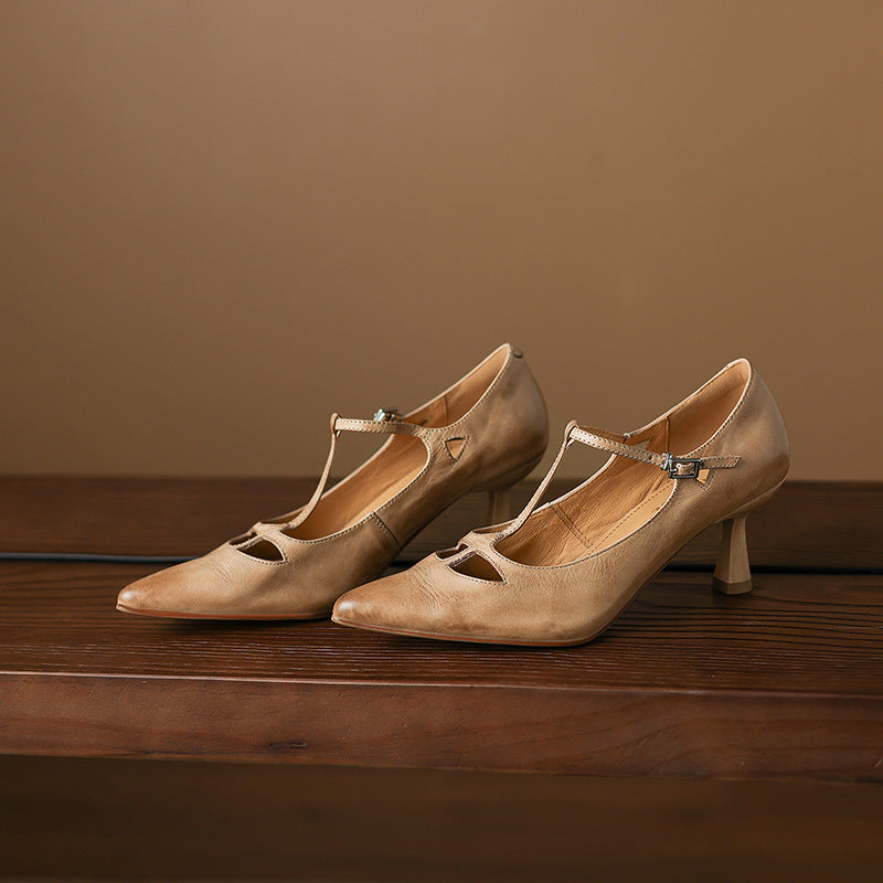 Womens Pumps Genuine Leather Classic Fit