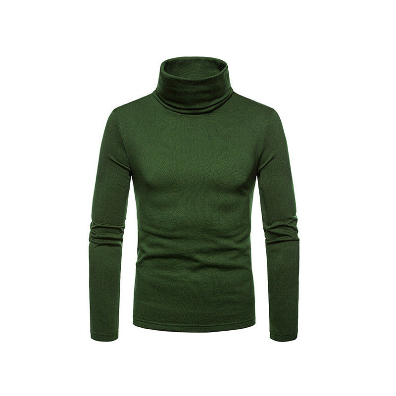 Mens Turtleneck Top Soft Knit Form Fitting