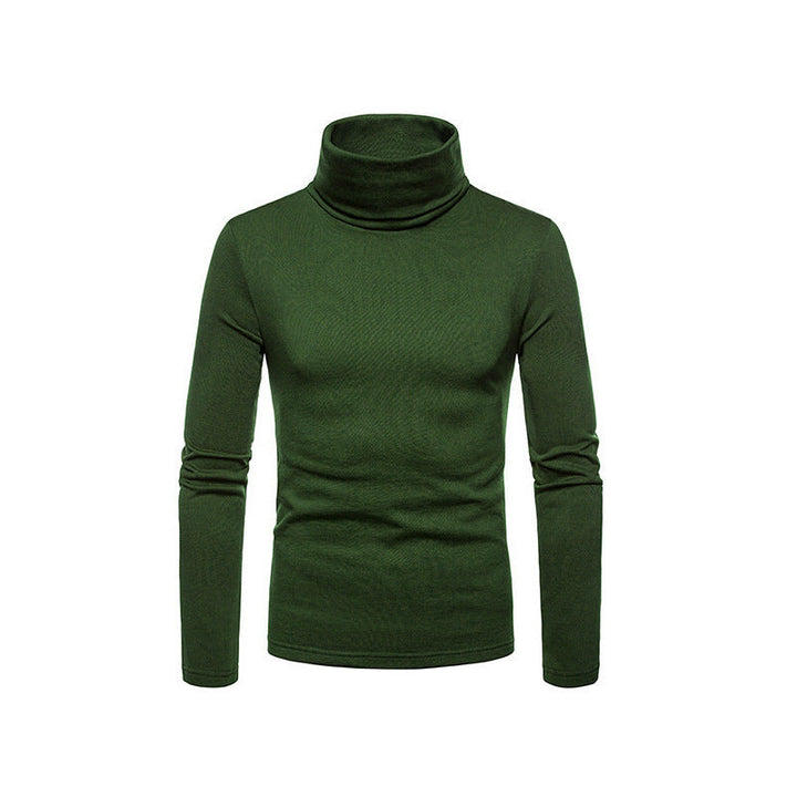 Mens Turtleneck Top Soft Knit Form Fitting