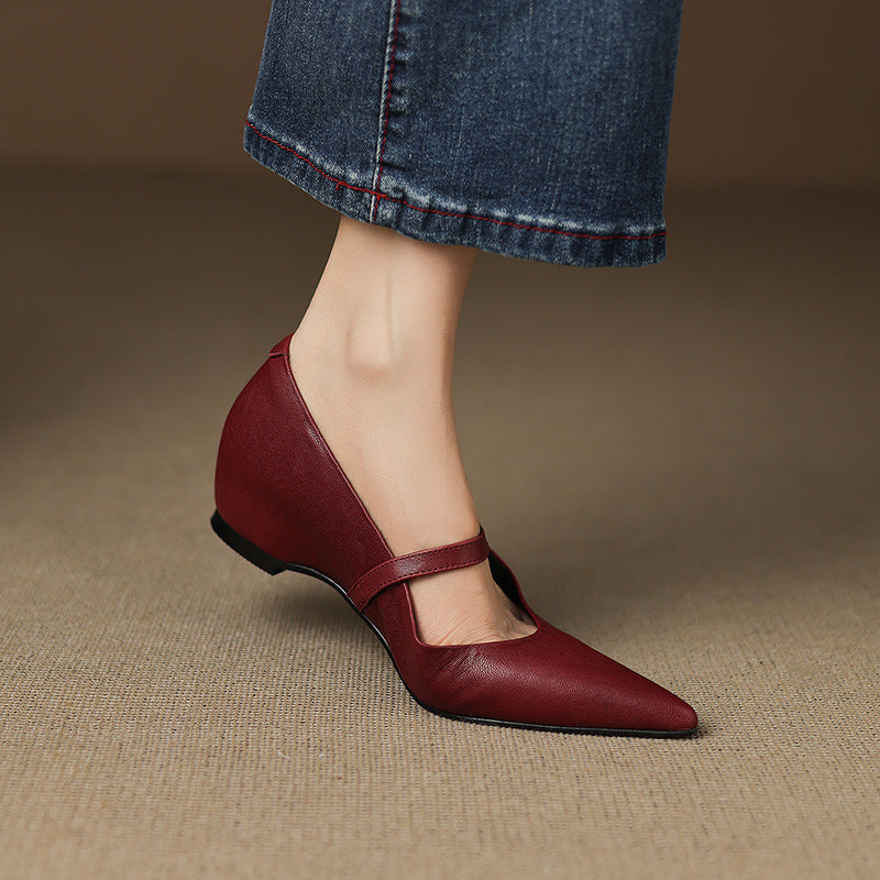 Womens Heels Genuine Leather Classic Fit