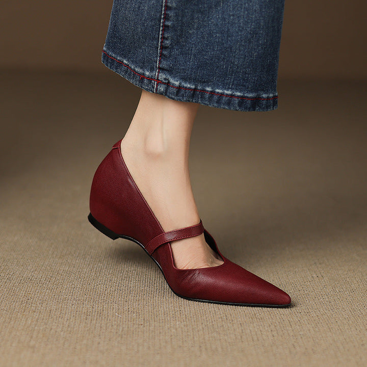 Womens Heels Genuine Leather Classic Fit