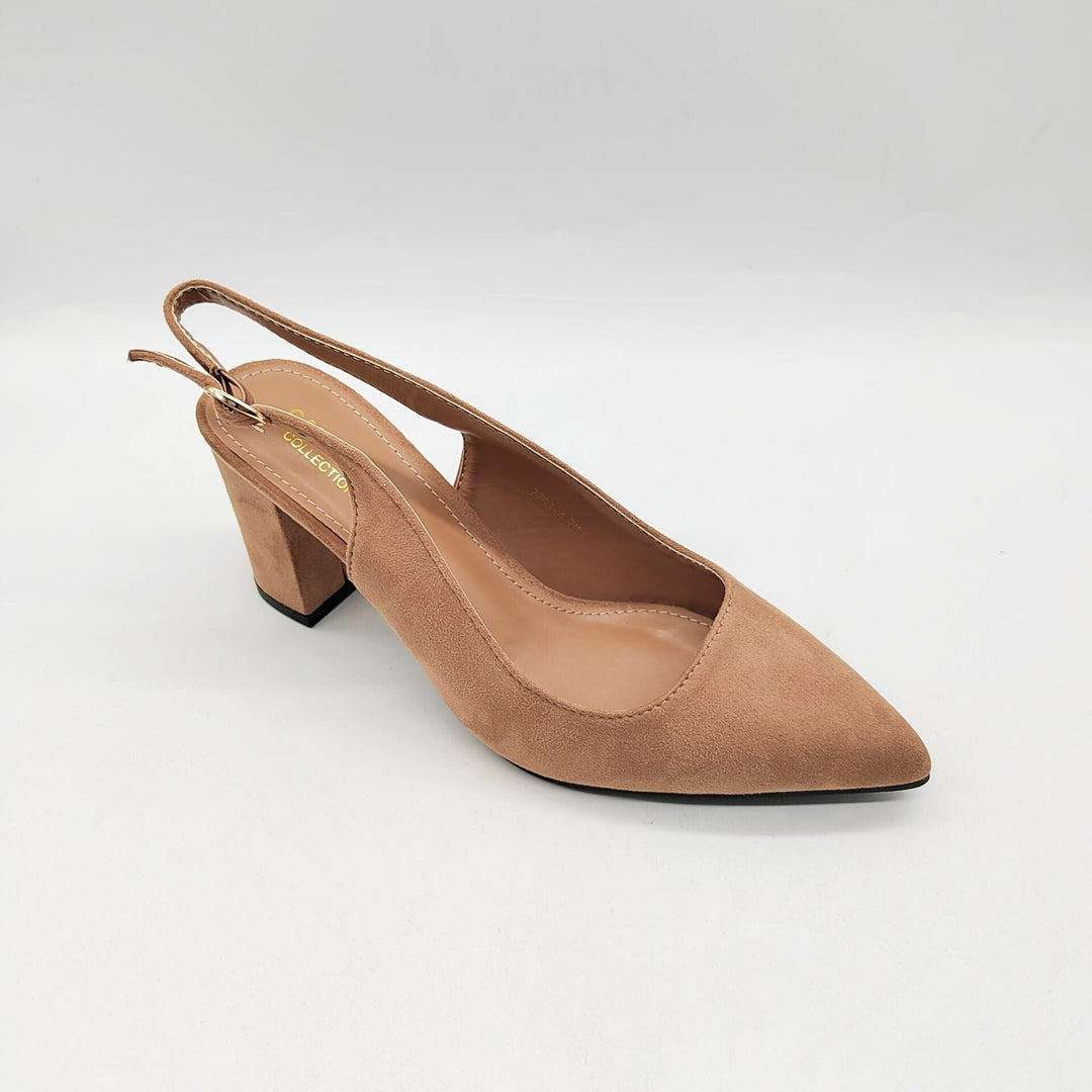 Womens Heeled Shoes Leather Pointed Toe