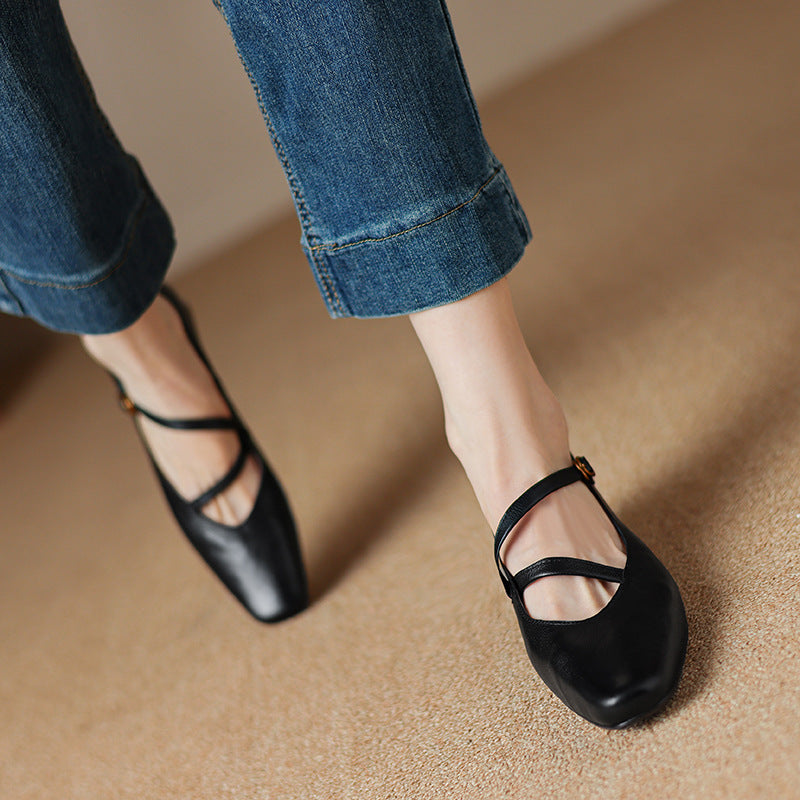 Womens Heels Genuine Leather Classic Fit