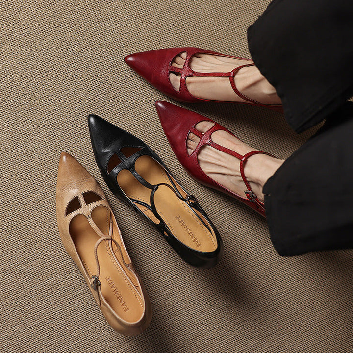 Womens Pumps Genuine Leather Classic Fit