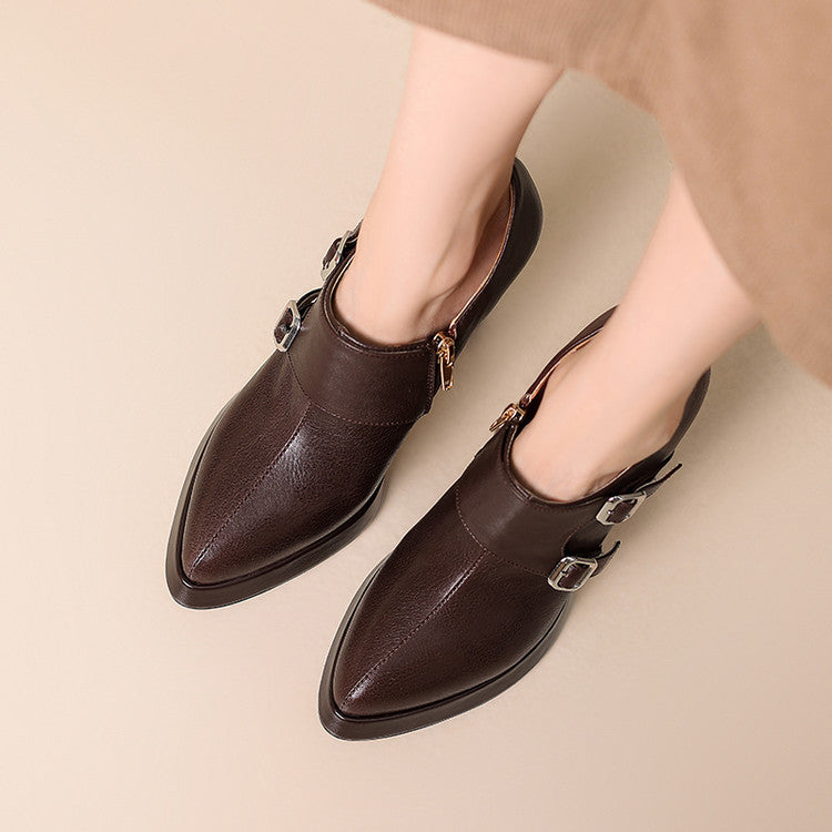 Womens Genuine Leather Heels Classic Fit