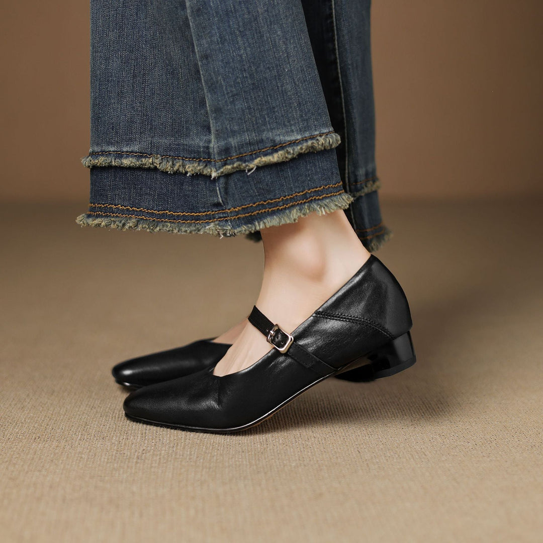 Womens Flats Genuine Leather Slip-On