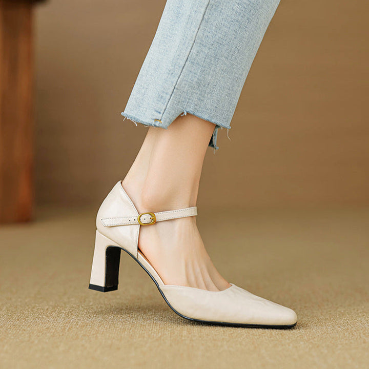 Womens Heels Genuine Leather Classic Fit
