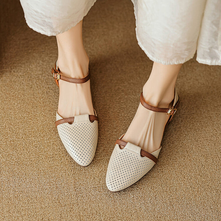Womens Genuine Leather Heels Classic Fit