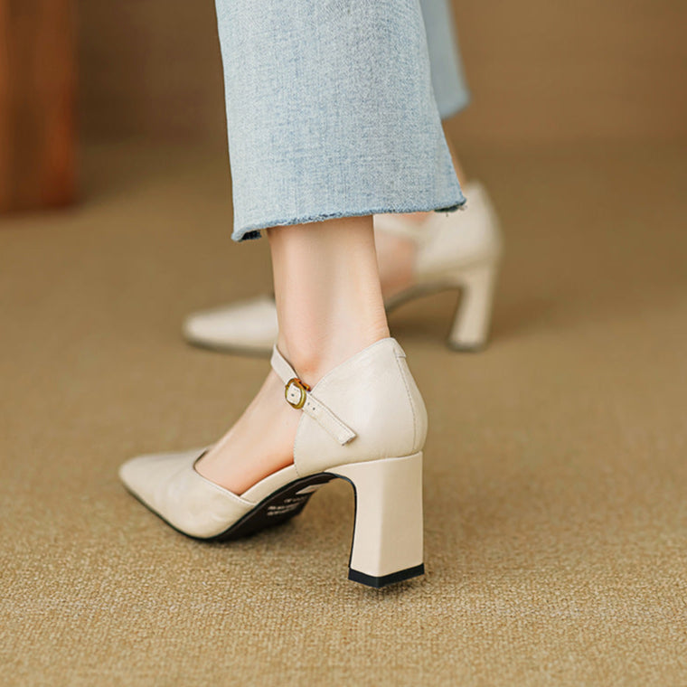 Womens Heels Genuine Leather Classic Fit