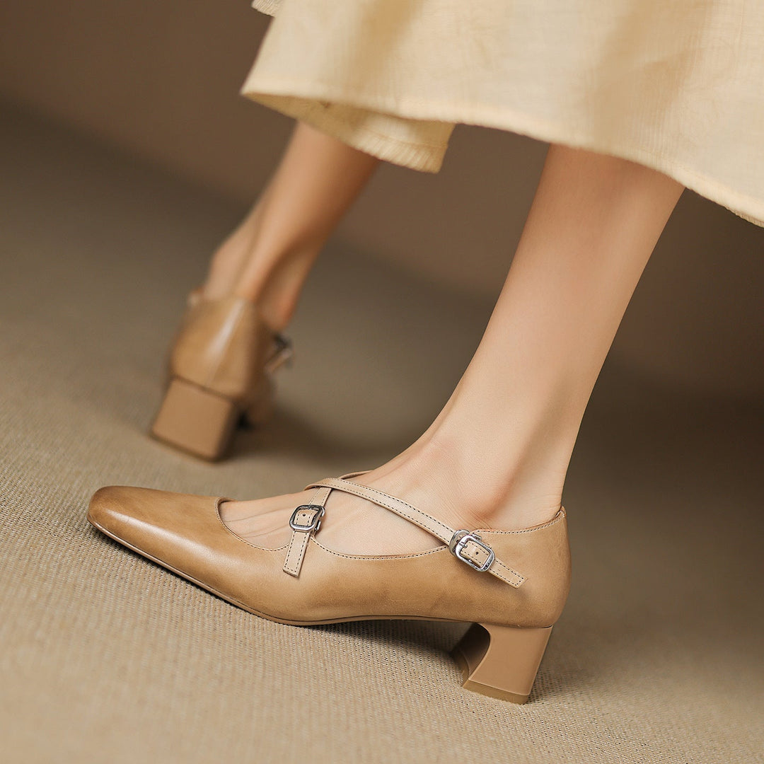 Womens Leather Heels Genuine Leather Classic Fit - BritishMode