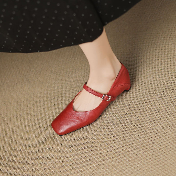 Womens Flats Genuine Leather Slip-On