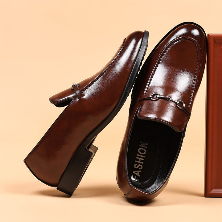 Mens Leather Loafers Slip-On Classic Fit