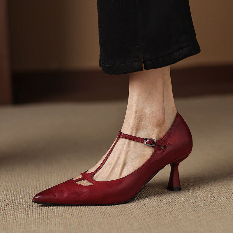 Womens Pumps Genuine Leather Classic Fit