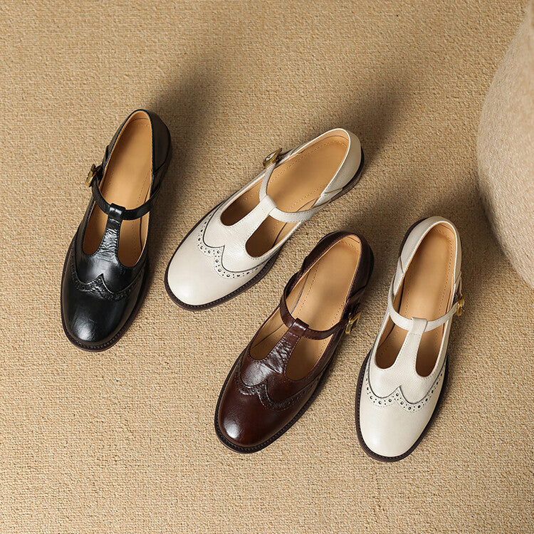 Womens Genuine Leather Shoes Classic Fit