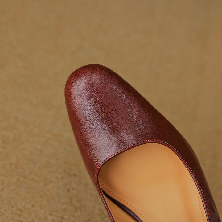 Womens Leather Mules Genuine Leather Slip-On