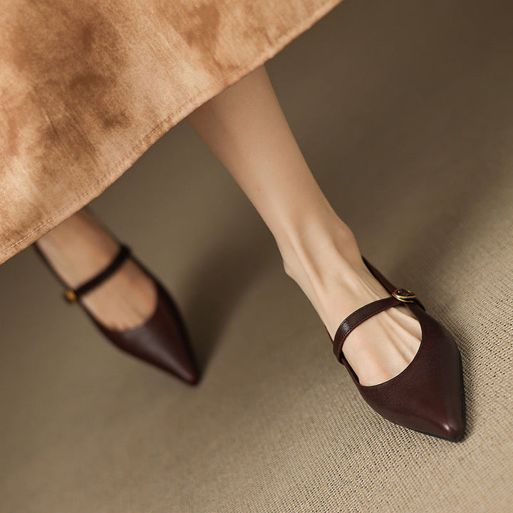 Womens Heels Genuine Leather Classic Fit
