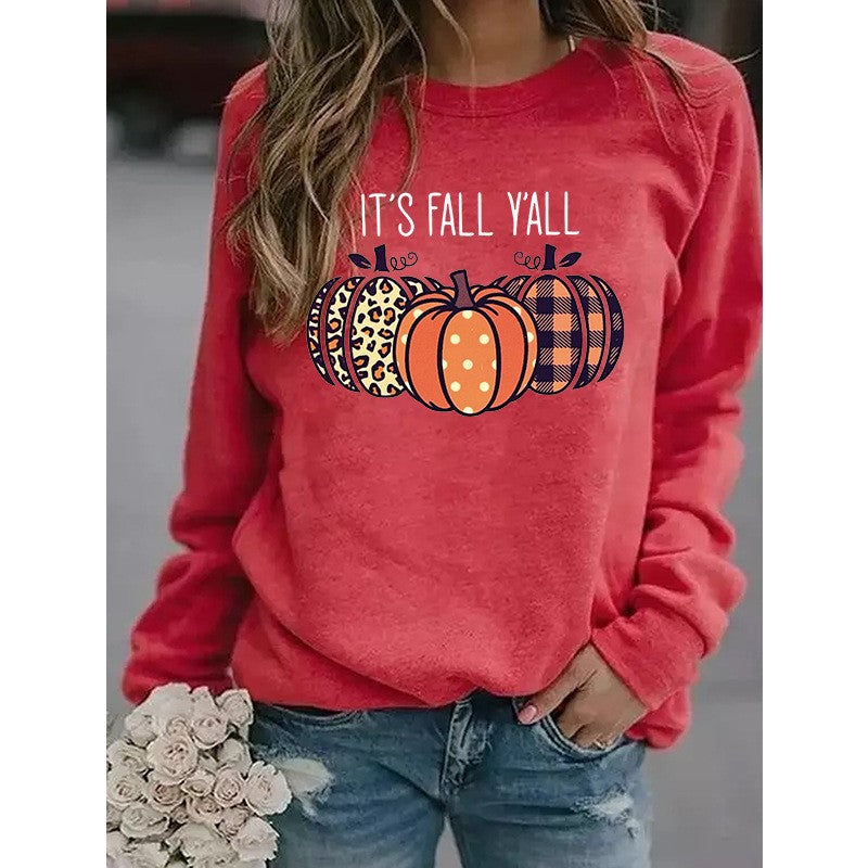 Womens Sweatshirt Cotton Graphic Relaxed Fit