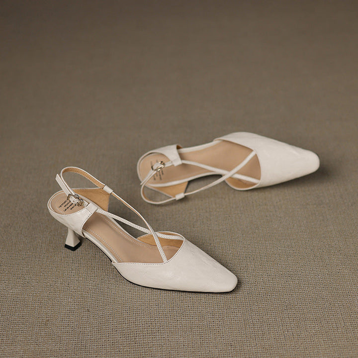 Womens Genuine Leather Heels Classic Fit
