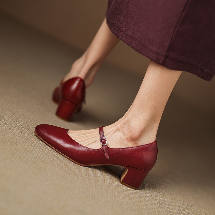 Womens Pumps Genuine Leather Classic Fit