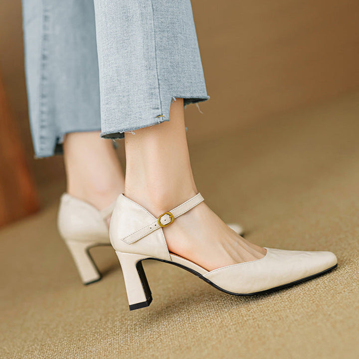 Womens Heels Genuine Leather Classic Fit