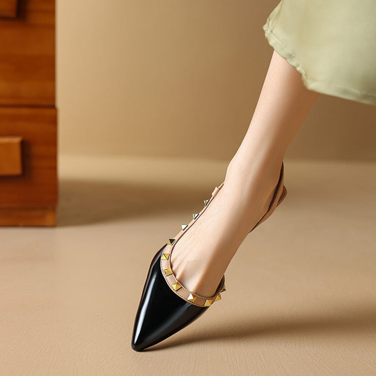 Womens Leather Heels Genuine Material Classic Fit
