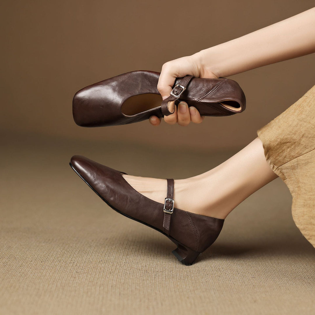 Womens Flats Genuine Leather Slip-On
