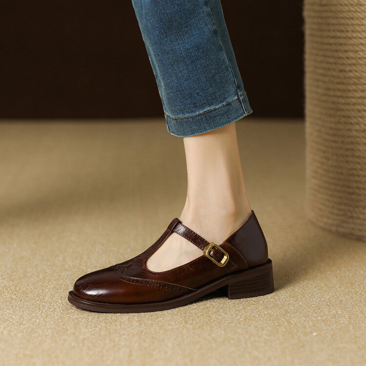 Womens Genuine Leather Shoes Classic Fit - BritishMode