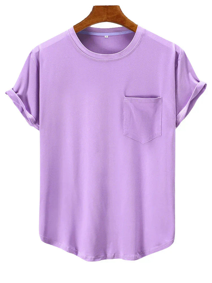 Mens T-Shirt Cotton Pocket Casual Fit - BritishMode