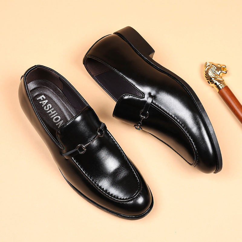 Mens Leather Loafers Slip-On Classic Fit