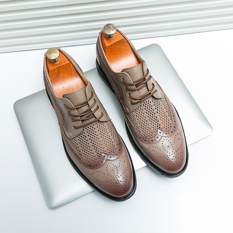 Mens Oxford Shoes Genuine Leather Classic Fit
