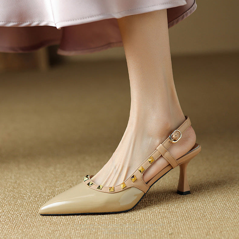 Womens Leather Heels Genuine Material Classic Fit