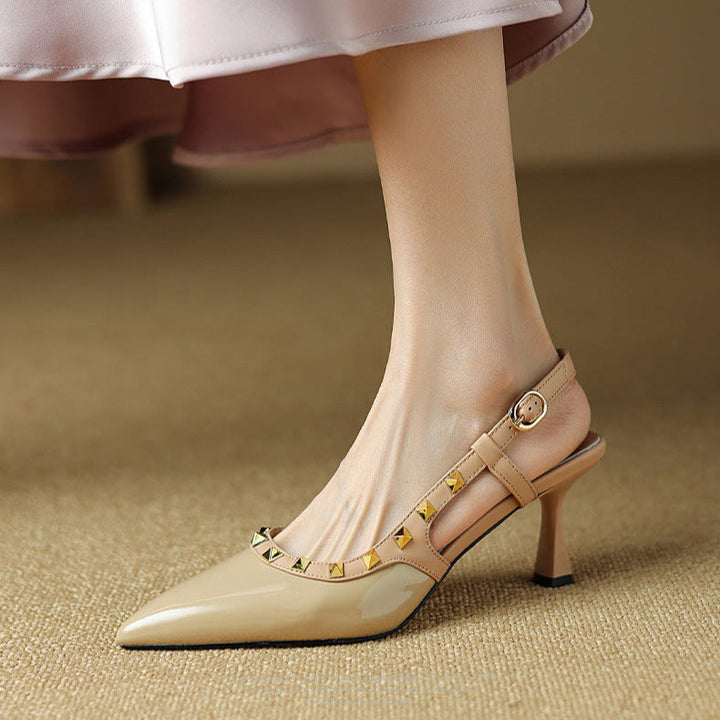 Womens Leather Heels Genuine Material Classic Fit