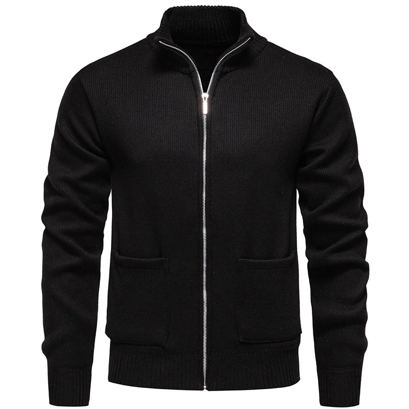 Unisex Full-Length Zip-Up Cardigan with Pockets