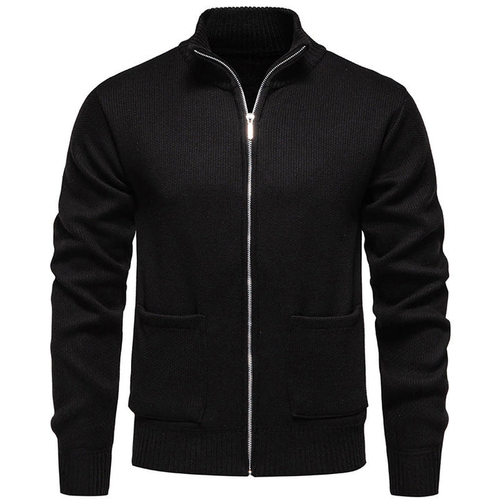 Unisex Full-Length Zip-Up Cardigan with Pockets