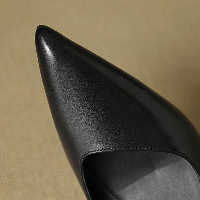 Womens Genuine Leather Heels Classic Fit