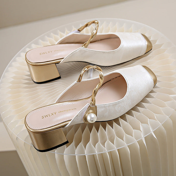 Womens Leather Mules Genuine Leather Slip-On