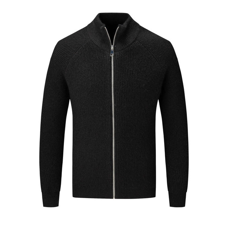 Womens High Collar Knit Cardigan Slim Fit