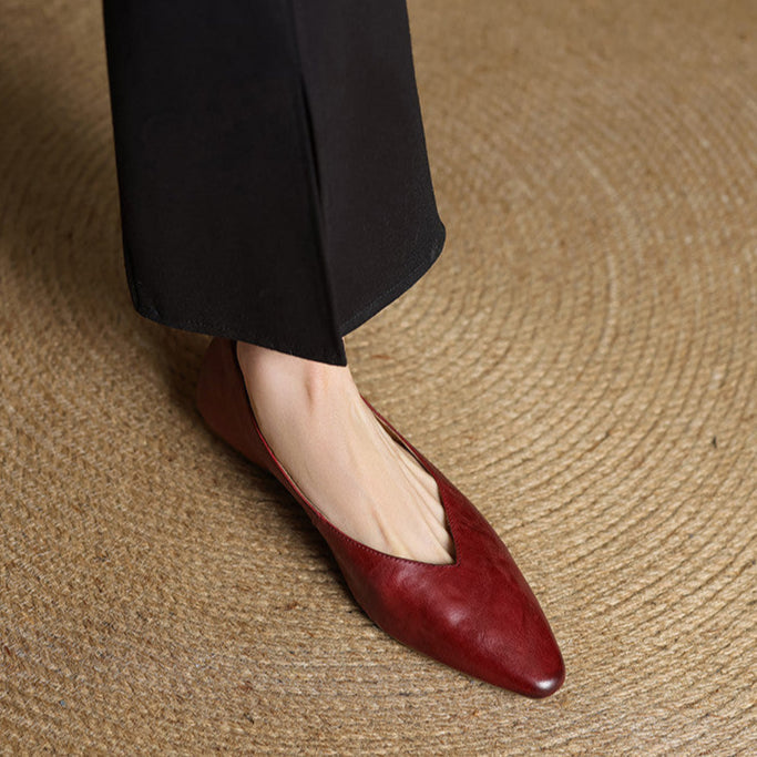 Womens Genuine Leather Mules Slip-On Comfortable