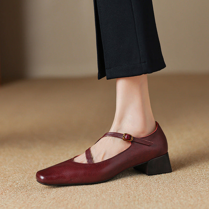 Womens Heels Genuine Leather Classic Fit - BritishMode