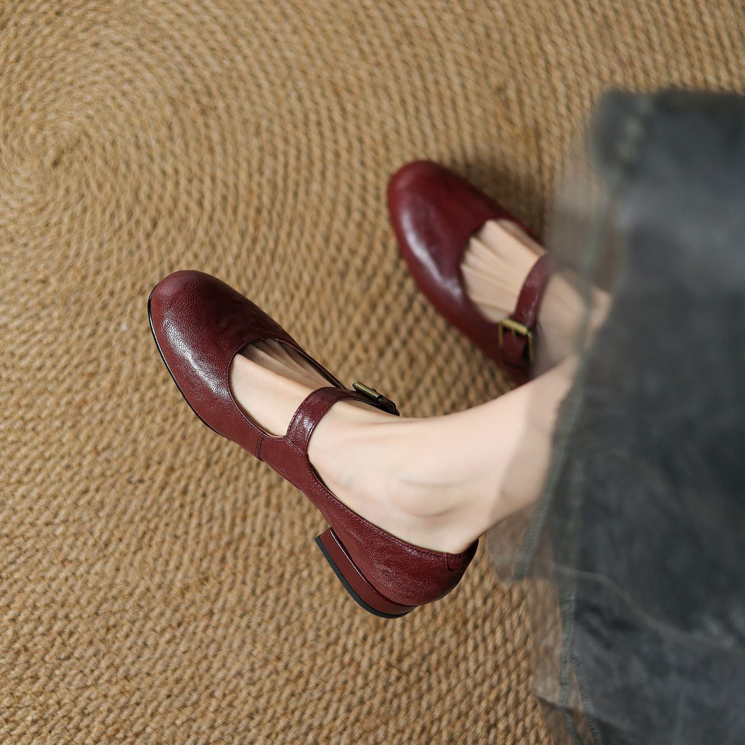 Womens Genuine Leather Shoes Classic Fit