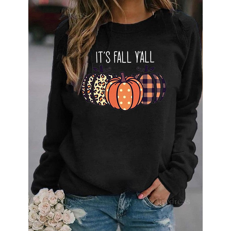 Womens Sweatshirt Cotton Graphic Relaxed Fit