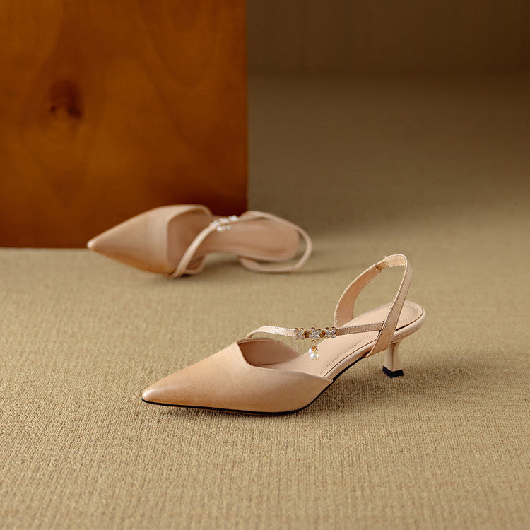 Womens Heels Genuine Leather Classic Fit