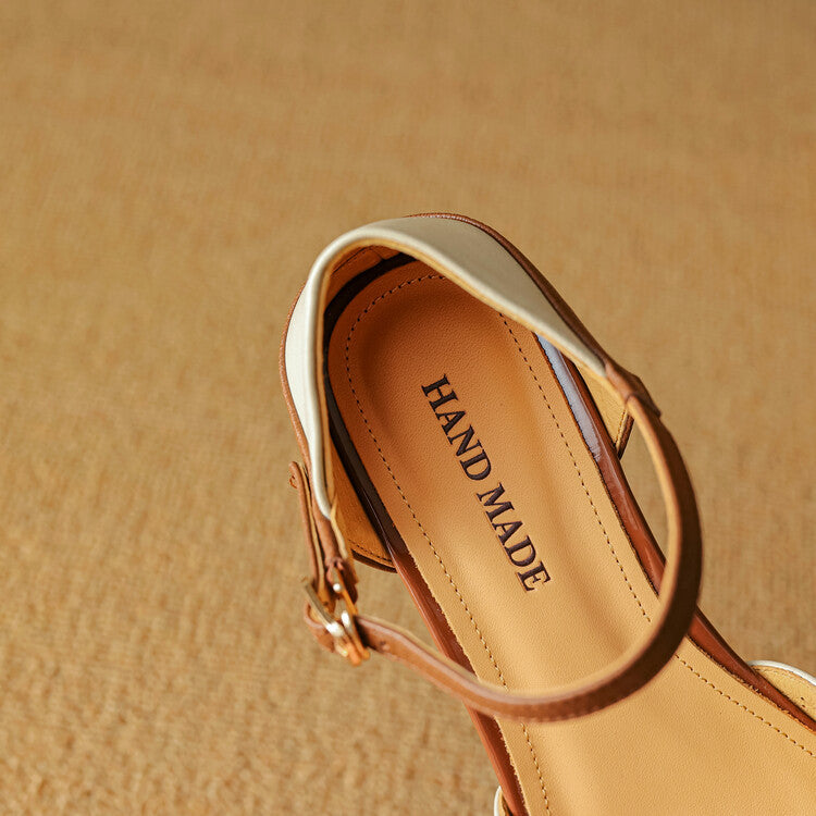 Womens Genuine Leather Heels Classic Fit