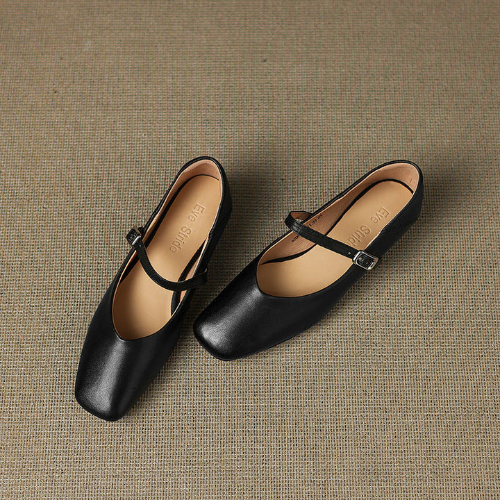 Womens Flats Genuine Leather Slip-On